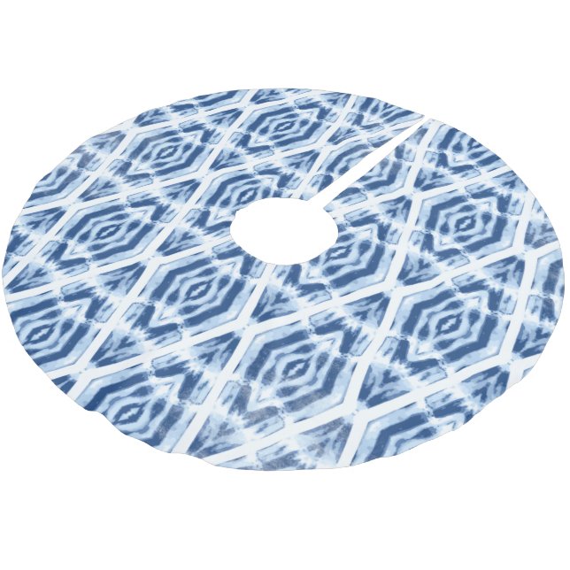 Falda Para El Árbol De Navidad De Poliéster Cute Shibori Navidades japonés tie Dye (Angular)