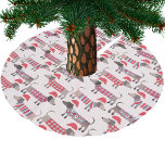 Falda Para El Árbol De Navidad De Poliéster Dachshund Wiener salva perros en Gorras Navidades<br><div class="desc">Pequeña salchicha de Dachshund o perritos de abrigo en trajes de punto y Navidades de Santa sombreros. Perfecto para los amantes de los animales.</div>