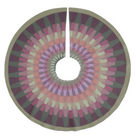 Falda Para El Árbol De Navidad De Poliéster Dahlia de invierno en colores cálidos y apagados