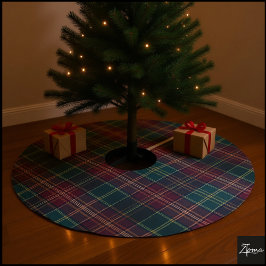 Falda Para El Árbol De Navidad De Poliéster Dark Plaid Classic Tartan Green Red