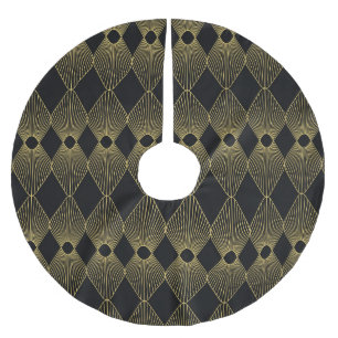 Falda Para El Árbol De Navidad De Poliéster Decoración Art Decó Patrón sin Maravillas