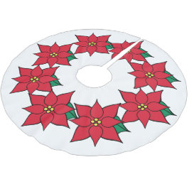 Falda Para El Árbol De Navidad De Poliéster Decoración de Funda para Árbol de Navidad con Poin