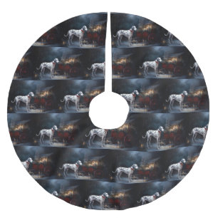 Falda Para El Árbol De Navidad De Poliéster Decoración de los Navidades de Dalmacia Snowy Slei