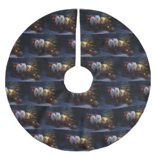 Falda Para El Árbol De Navidad De Poliéster Decoración de Navidades esquimales americanos Snow