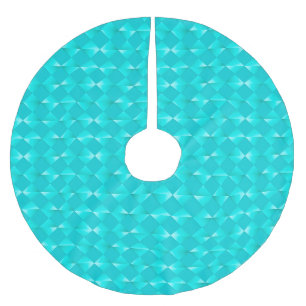 Falda Para El Árbol De Navidad De Poliéster Diamantes satinados de mediados del siglo - turque