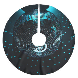 Falda Para El Árbol De Navidad De Poliéster Discoteca Glare, fondo de discoteca.