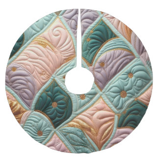 Falda Para El Árbol De Navidad De Poliéster Diseño abstracto y sin límites