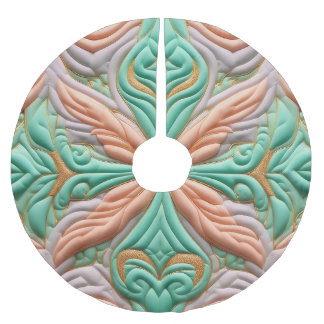 Falda Para El Árbol De Navidad De Poliéster Diseño abstracto y sin límites