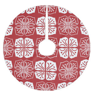 Falda Para El Árbol De Navidad De Poliéster Diseño de Batik Kawung Gurda en Indonesia