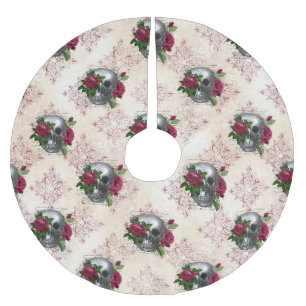 Falda Para El Árbol De Navidad De Poliéster Diseño de la serie Rostro Gótico 16
