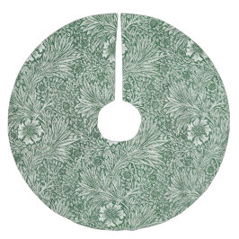 Falda Para El Árbol De Navidad De Poliéster diseño floral verde caléndula de william morris