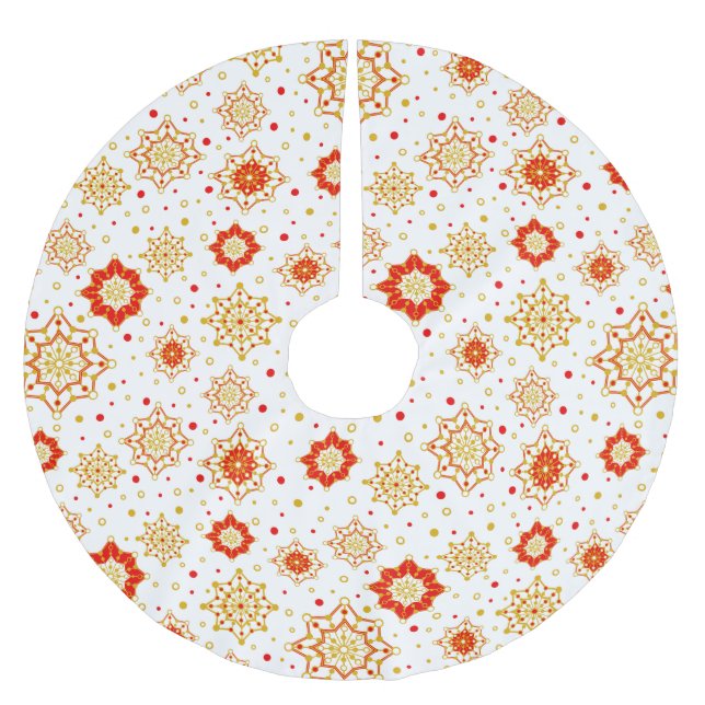 Falda Para El Árbol De Navidad De Poliéster Diseño moderno retro de mediados del siglo (Anverso)