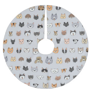 Falda Para El Árbol De Navidad De Poliéster Diversión animal: perros gatos mezcla de doodle