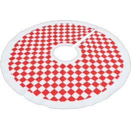 Falda Para El Árbol De Navidad De Poliéster DIY Cualquier color/blanco con bordes blancos