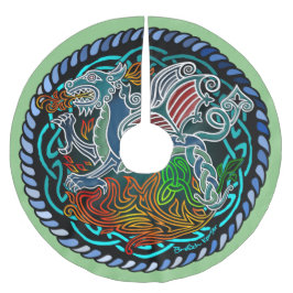 Falda Para El Árbol De Navidad De Poliéster Dragon celtique