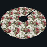 Falda Para El Árbol De Navidad De Poliéster Dragonflies crema y Rosas<br><div class="desc">Dragonflies crema y Rosas</div>