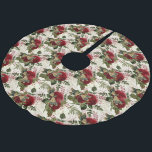 Falda Para El Árbol De Navidad De Poliéster Dragonflies crema y Rosas<br><div class="desc">Dragonflies crema y Rosas</div>