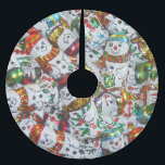Falda Para El Árbol De Navidad De Poliéster Dulce falda de árbol Snowmen<br><div class="desc">Un diseño festivo con una mezcla de encantadores hombres de nieve de chocolate con envolturas de Relieve metalizado de colores vivos. Falda de árbol de Navidad con un diseño de personalizable blanco, azul, rojo, verde, dorado y púrpura para que usted pueda personalizar con su propio texto, imágenes e ideas. Imagen...</div>
