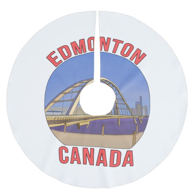 Falda Para El Árbol De Navidad De Poliéster Edmonton Alberta Canada (Anverso)