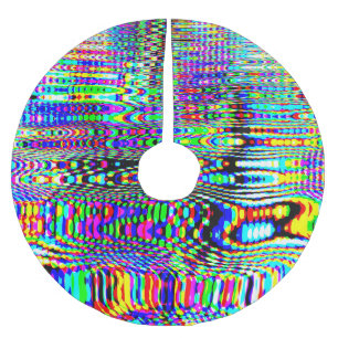 Falda Para El Árbol De Navidad De Poliéster Efectos digitales: diseño abstracto multicolor