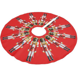 Falda Para El Árbol De Navidad De Poliéster Ejército de nuez de los cascanueces