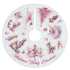 Falda Para El Árbol De Navidad De Poliéster El ballet de los cazadores de nueces