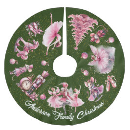 Falda Para El Árbol De Navidad De Poliéster El ballet de los cazadores de nueces