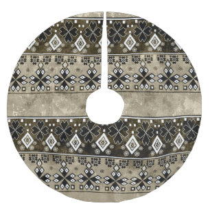 Falda Para El Árbol De Navidad De Poliéster El Boho Grunge étnico: Patrón colorido