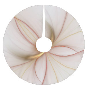 Falda Para El Árbol De Navidad De Poliéster El Cobre Noble Y El Oro Resumen Del Arte Fractal M