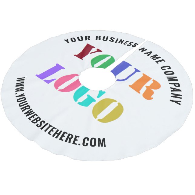 Falda Para El Árbol De Navidad De Poliéster El logotipo de su empresa y la falda del árbol de  (Angular)