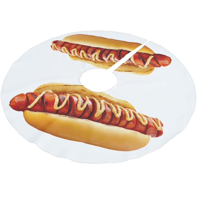 Falda Para El Árbol De Navidad De Poliéster El perro caliente de SlipperyJoe enclavado en un m (Angular)