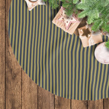 Elegante delgado oro y franjas verticales azul de 