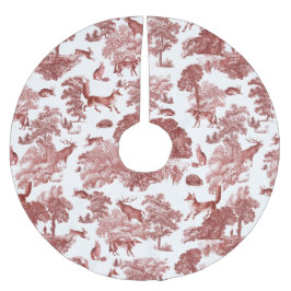 Falda Para El Árbol De Navidad De Poliéster Elegante elegante Red Fox Woodland