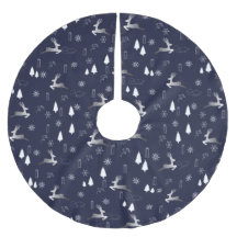 Elegante Funda de árbol de Navidad Oscuro con Reno