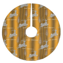 Elegantes Navidades de oro y oro de renos de diama