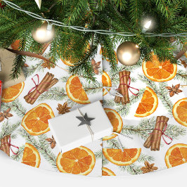 Falda Para El Árbol De Navidad De Poliéster Elegantes Navidades Hogar Citrus Spice