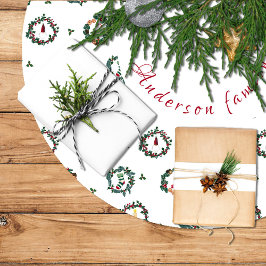 Falda Para El Árbol De Navidad De Poliéster Elementos decorativos de navidad dentro de coronas