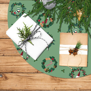 Falda Para El Árbol De Navidad De Poliéster Elementos decorativos dentro de coronas de navidad