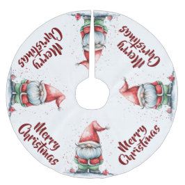 Falda Para El Árbol De Navidad De Poliéster Elf Gnome