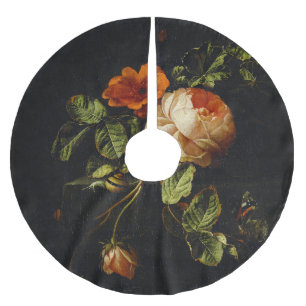 Falda Para El Árbol De Navidad De Poliéster Elias van den Broeck, Vida fija con Rosas