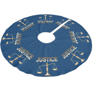 Falda Para El Árbol De Navidad De Poliéster Escalas de justicia