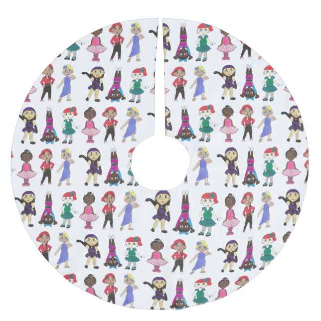 Falda Para El Árbol De Navidad De Poliéster Escuela de Danza Estudio Ballet Tap Jazz Acro líri (Anverso)