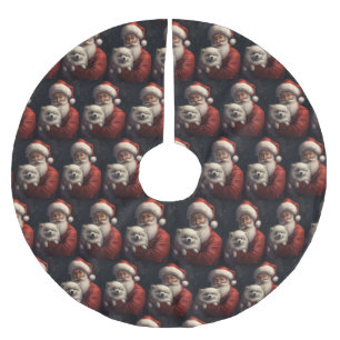 Falda Para El Árbol De Navidad De Poliéster Eskimo americano con Navidades festivos de Santa C