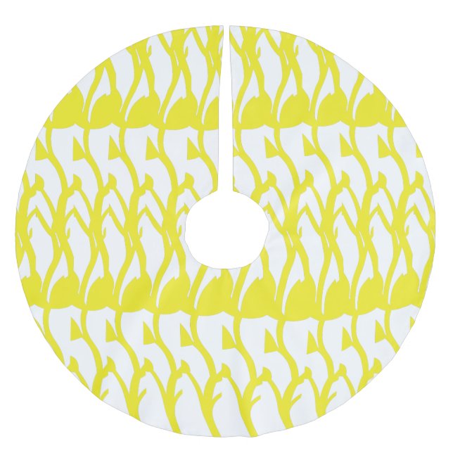 Falda Para El Árbol De Navidad De Poliéster Esquina de árbol (Anverso)