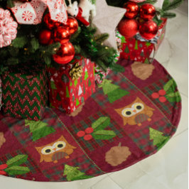 Falda Para El Árbol De Navidad De Poliéster Esquina de árbol de navidad de Woodland