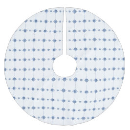 Falda Para El Árbol De Navidad De Poliéster Esquina de árbol del patrón floral azul Delft hola