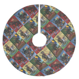 Falda Para El Árbol De Navidad De Poliéster Esquina de árbol Krampus