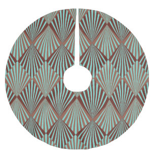 Falda Para El Árbol De Navidad De Poliéster Estilo art déco, textura perfecta.