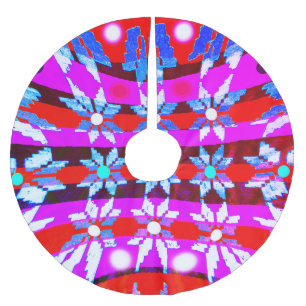 Falda Para El Árbol De Navidad De Poliéster Estrellas navidades