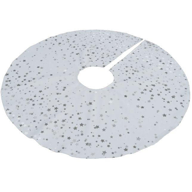 Falda Para El Árbol De Navidad De Poliéster Estrellas Skirt-Gold del árbol (Angular)